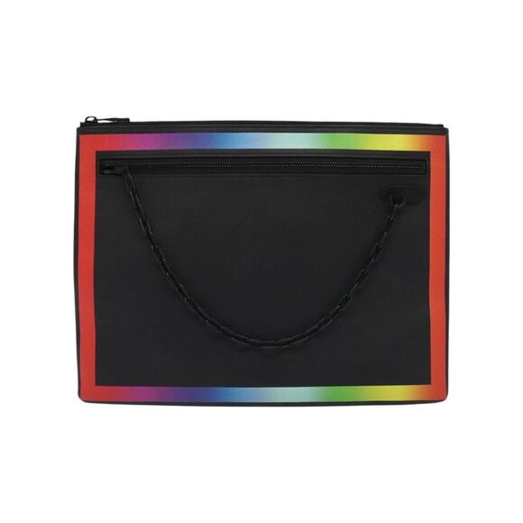 Pre Loved Louis Vuitton Rainbow Pochette Clutch Unisex Black Clutch Bags - Picture 2 of 8